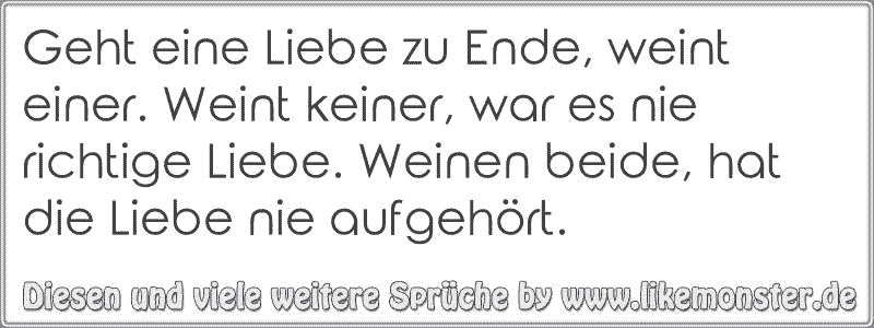 liebe zu ende