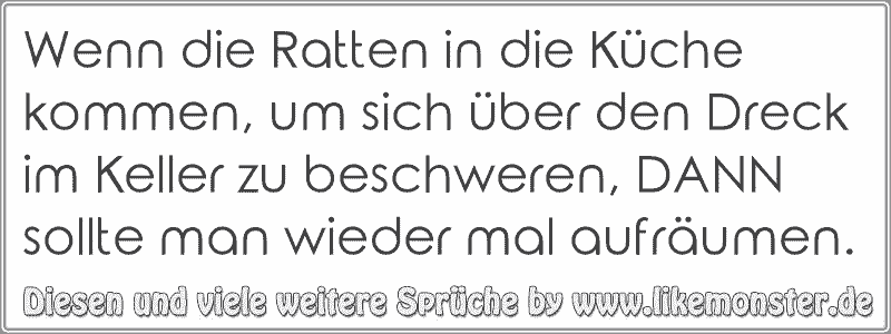 Wenn Die Ratten In Die Küche Kommen Um Sich über Den Dreck