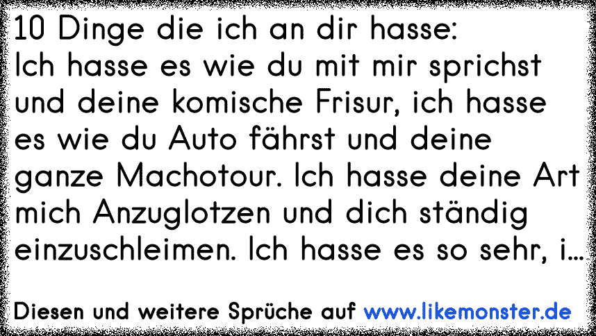 Sms sprüche hasse dich