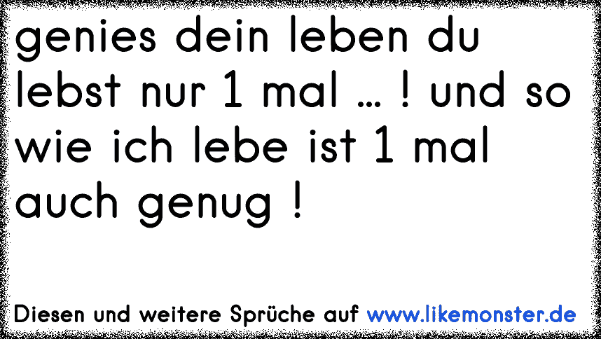 37+ Lebe dein leben denn du lebst nur einmal sprueche ideas