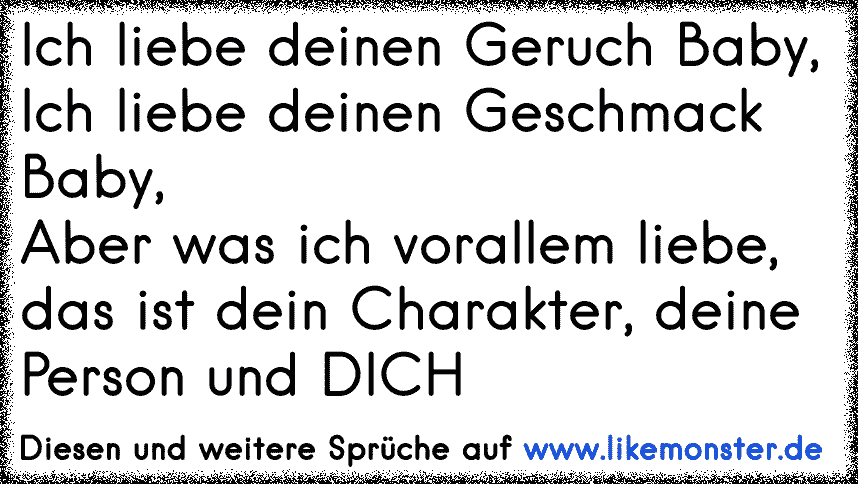 Ich Liebe Deinen Geruch Baby Ich Liebe Deinen Geschmack