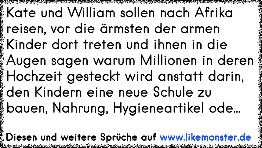 Kate Und William Sollen Nach Afrika Reisen Vor Die ärmsten