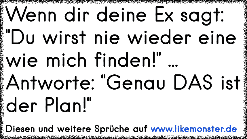 Wenn Dir Deine Ex Sagt Du Wirst Nie Wieder Eine Wie Mich Finden Antworte Genau Das Ist 